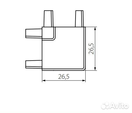Внешний угол 90 градусов sola пластиковый для L-об