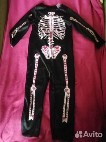 Детский костюм скелета для девочки на хеллоуин