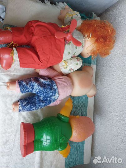 Игрушки СССР, винтаж, ретро. Карлсон и Хрюша