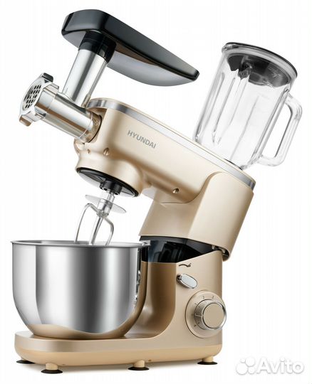Комбайн кухонный Hyundai hyms7451, золотистый