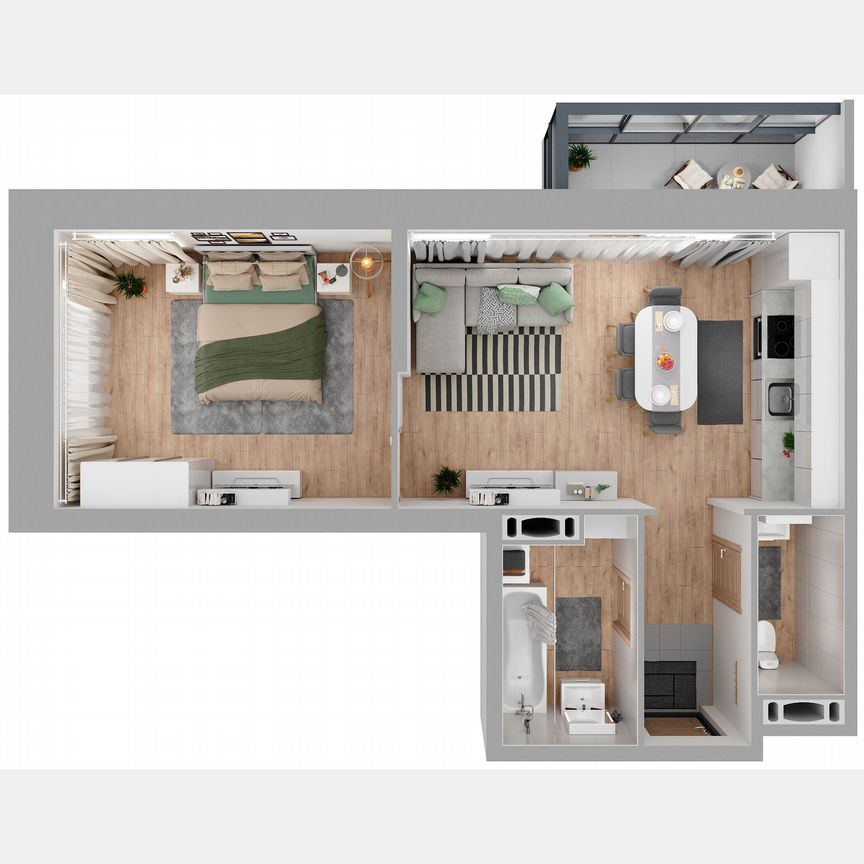 1-к. квартира, 47,5 м², 2/23 эт.
