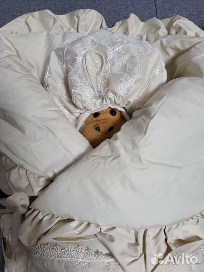 Зимний конверт на выписку и в коляску