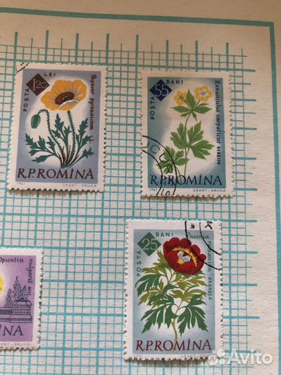 Почтовые марки Румыния 1956-1965