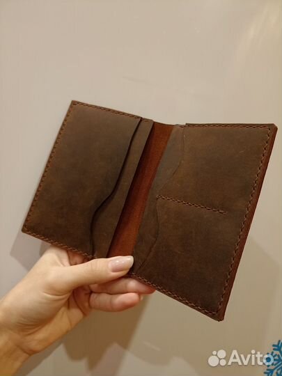 Обложка на паспорт из кожи, докхолдер кожаный