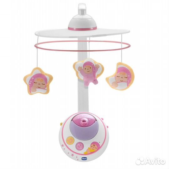 Проектор/мобиль Chicco Волшебные звёзды розовый, п