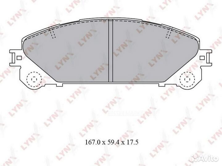 Lynxauto BD-7596 Колодки тормозные дисковые перед