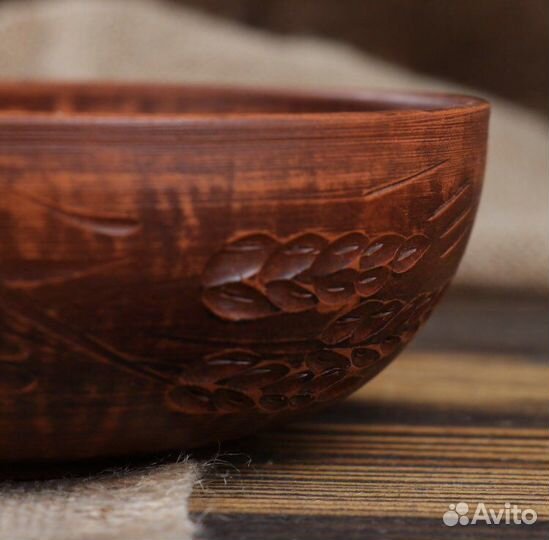 Глубокая тарелка / блюдо ручной работы / салатник