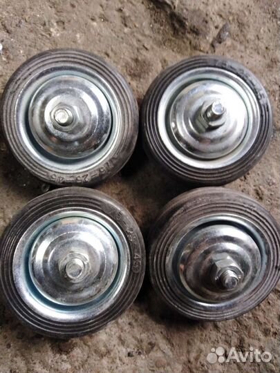 Колёсики металлические с резиной