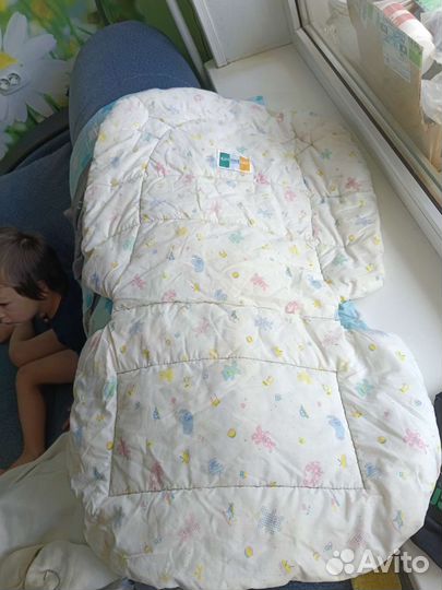 Детское одеяло в кроватку, коляску, шапка