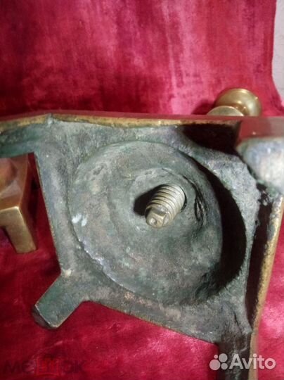 Подсвечники парные, бронза сер 19в, высота 32см