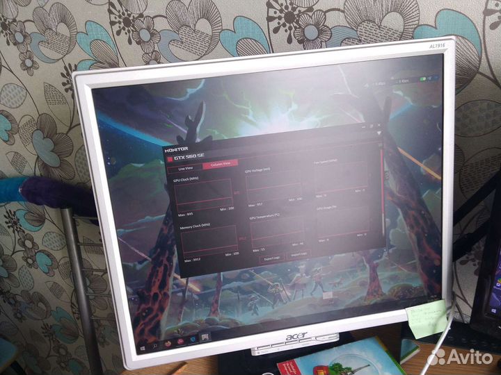 Монитор Acer al1916 75гц