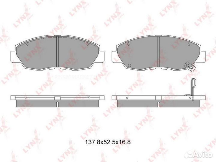 Lynxauto BD-3410 Колодки тормозные дисковые перед