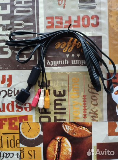 Sony PlayStation кабель, cable 3 AV, тюльпан