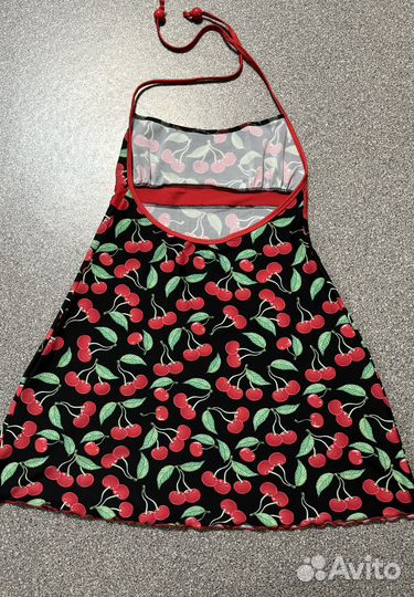 Платье с вишнями S-M