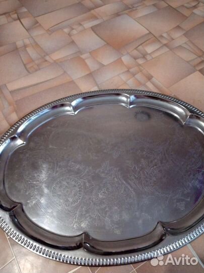 Большой поднос из нержавейки 46 на 34
