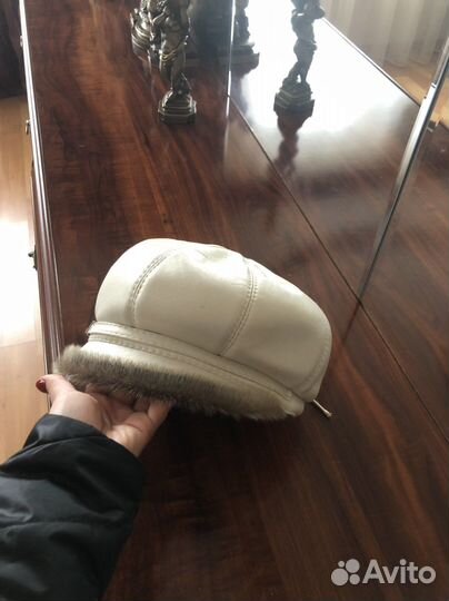 Шапка зимняя натуральная кожа