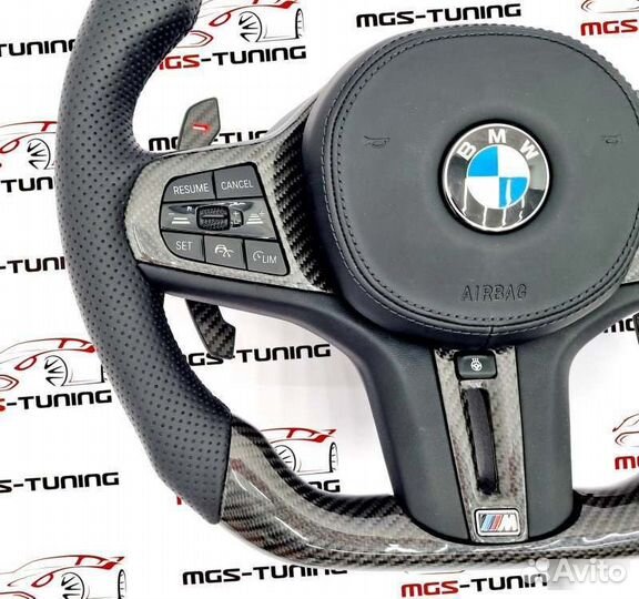 Руль + подушка BMW X7 G07 стиль M карбон X7M