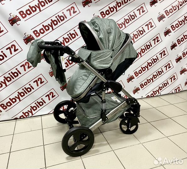 Коляска-трансформер 3 в 1 Luxmom 555 оливковый