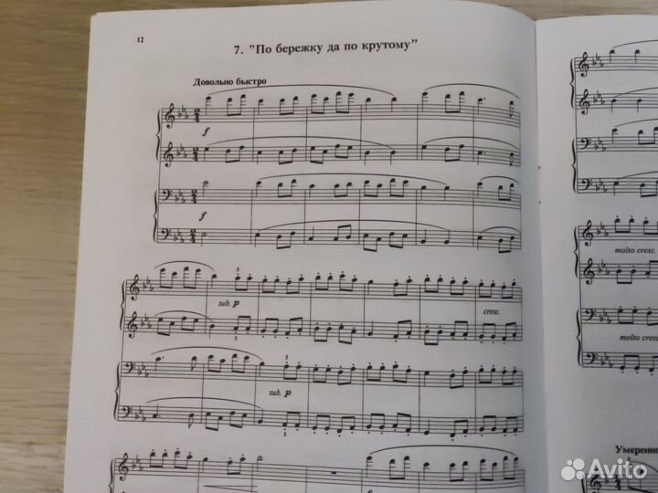 Русские народные песни для фортепиано в 4 руки