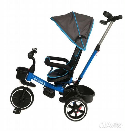 Новый Велосипед трехколесный Kreiss с тентом синий