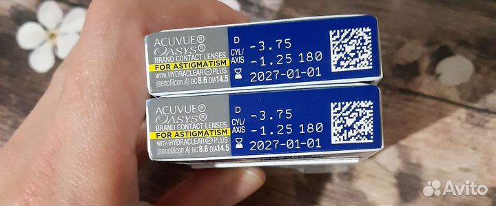 Линзы контактные астигматизм -3.75