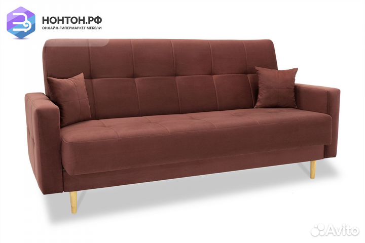 Диван книжка Фиеста бордовый