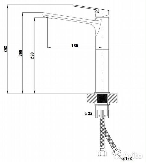 Смеситель для умывальника esko Singapore black SB