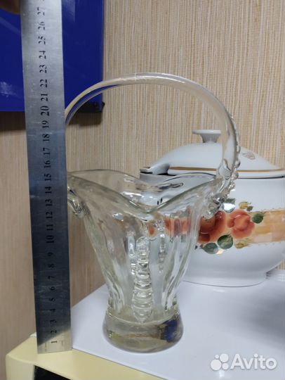 Корзинка, цветное стекло