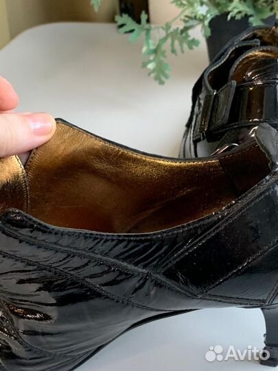 Ботильоны Италия handmade, 38разм, лак кожа