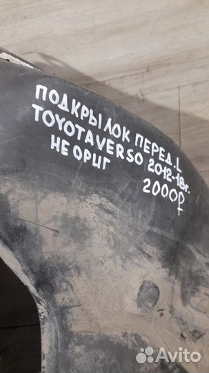 Подкрылок передний левый Toyota Verso С 2012 По