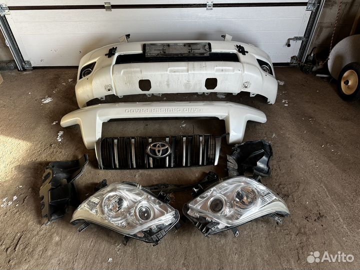 Бампер передний, фара, решетка