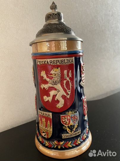 Пивная кружка с крышкой