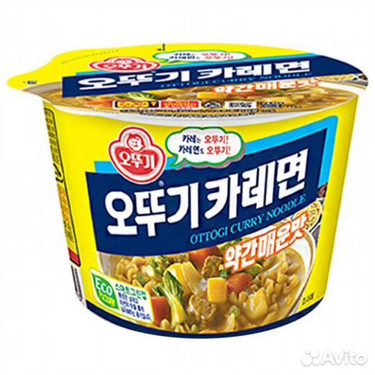 Лапша со вкусом карри Ottogi Curry Noodle, 110 гр