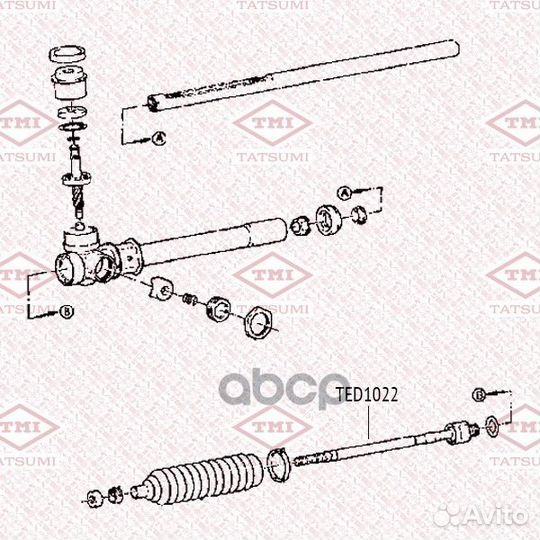 Тяга рулевая L/R TED1022 tatsumi