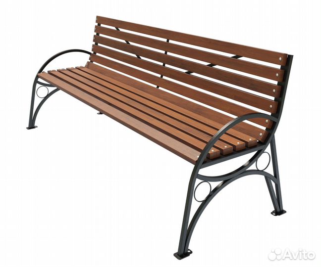 Скамейка стальная «Бульвар» Сосна