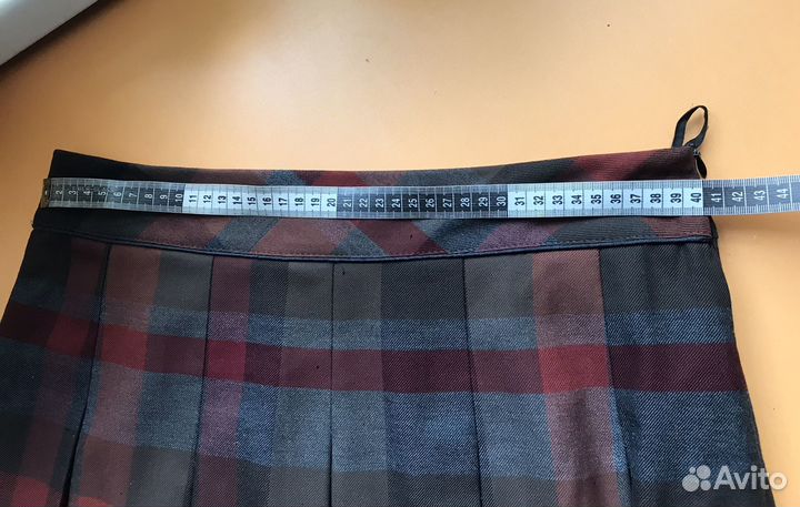 Юбка в складку,клетка