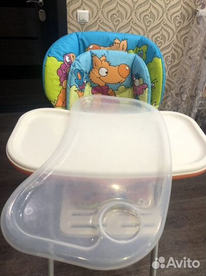 Стульчик для кормления и шезлонг chicco pollу