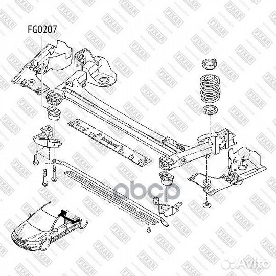 Сайлентблок рычага подвески FG0207 fixar