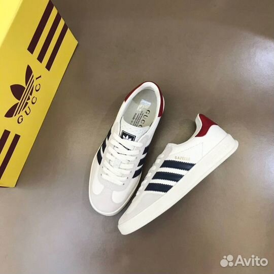 Кроссовки adidas gazelle x Gucci мужские premium