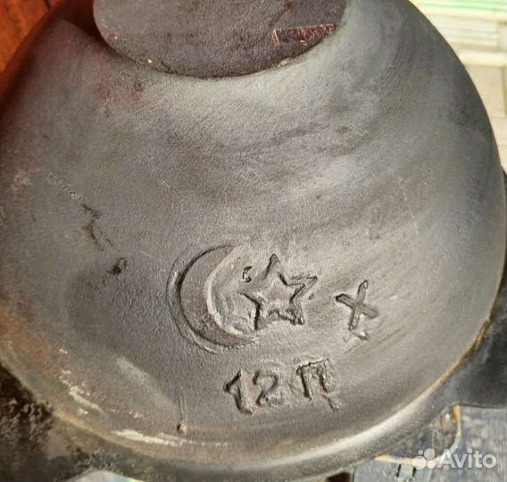 Казан чугунный 12 литров. Плоское дно