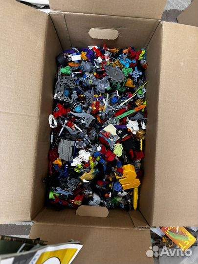 Коробка с lego, лего ниндзяго и техно, фальшлего