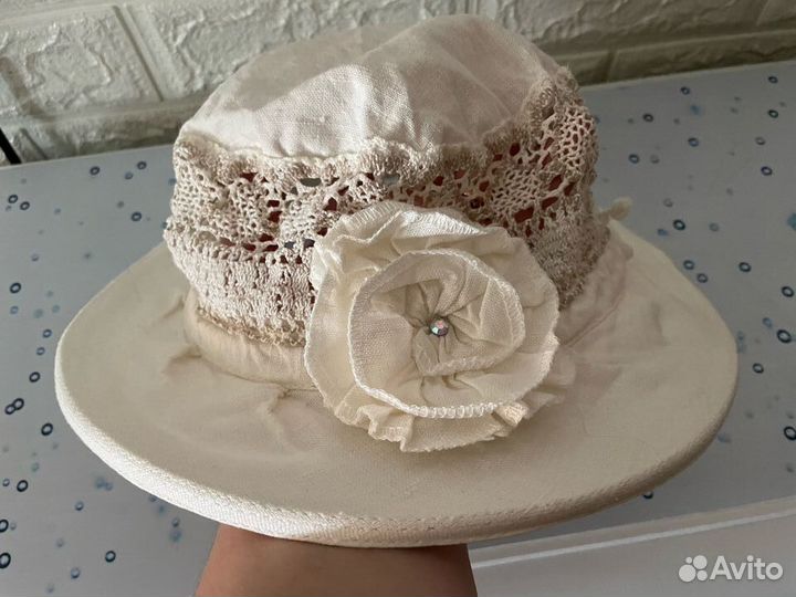 Шляпка новая из льна