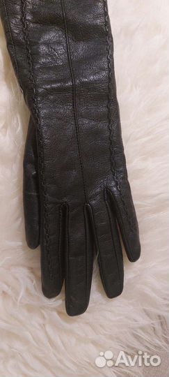 Длинные кожаные перчатки