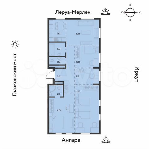 5-к. квартира, 105,8 м², 15/19 эт.