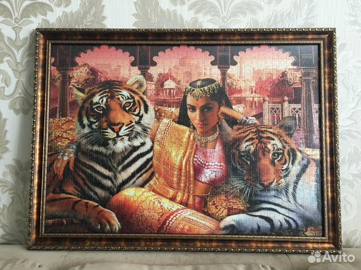 Картина из пазлов с тиграми