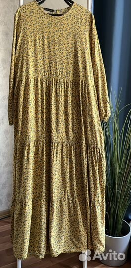 Платье летнее в пол хлопок 52 54 размер