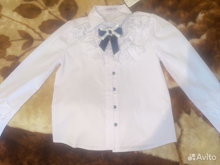 Школьная рубашка 116 на девочку