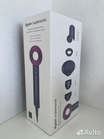 Фен для волос Dyson Supersonic, фуксия, серый