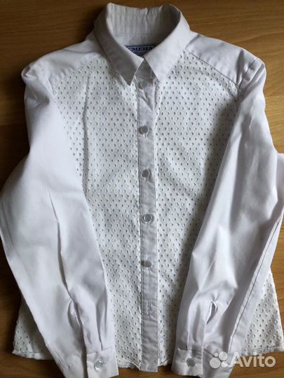 Рубашка, блузка школьная 134 на девочку
