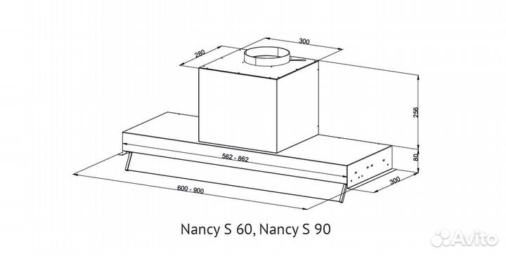 Встраиваемая вытяжка Kuppersberg nancy S 90 Black